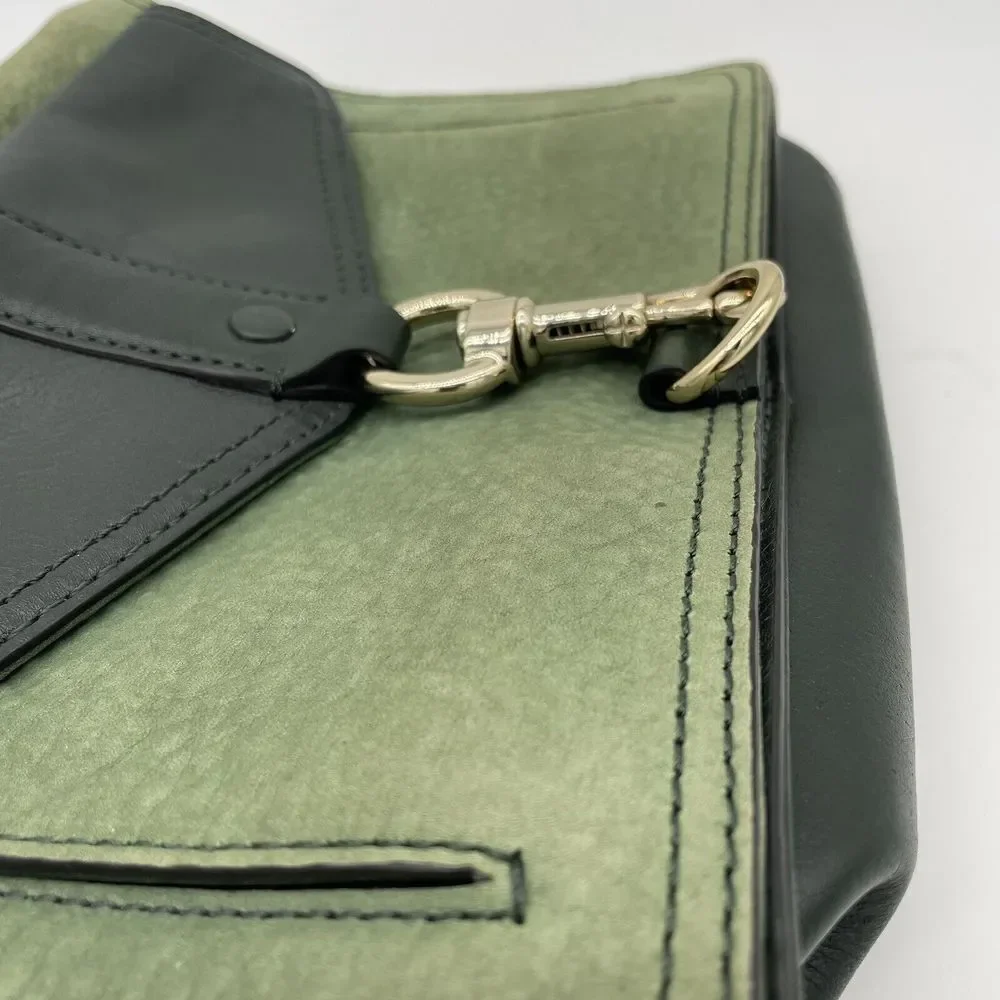 Rebecca Minkoff‎ Vintage GREEN Envelope Crossbody/Shoulder Leather & Suede